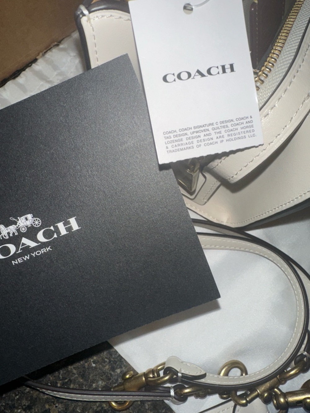 Coach Chalk Rogue Bag 26 with Gold Hardware - Picture 7 of 16